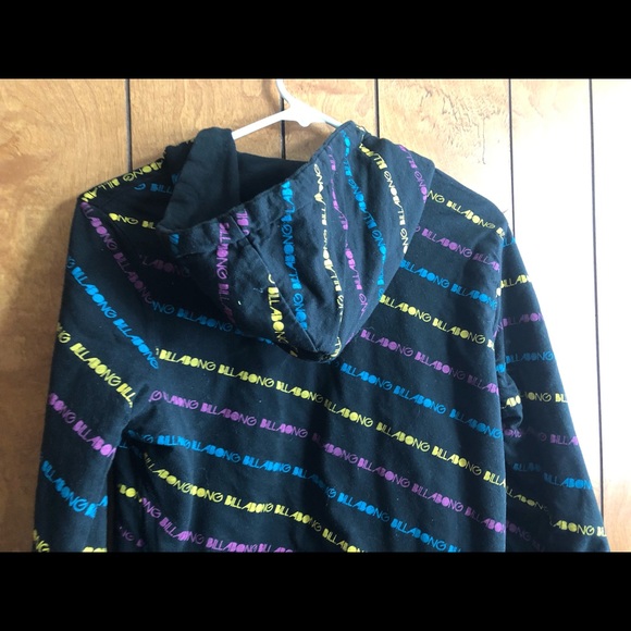 Reversible Billabong Black Jacket Coat Long Sleeve Front Zipper - Picture 5 of 11